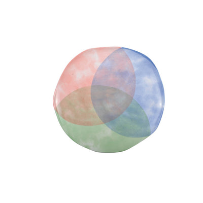 Porcelain dinner plate, 26cm - Tricolor