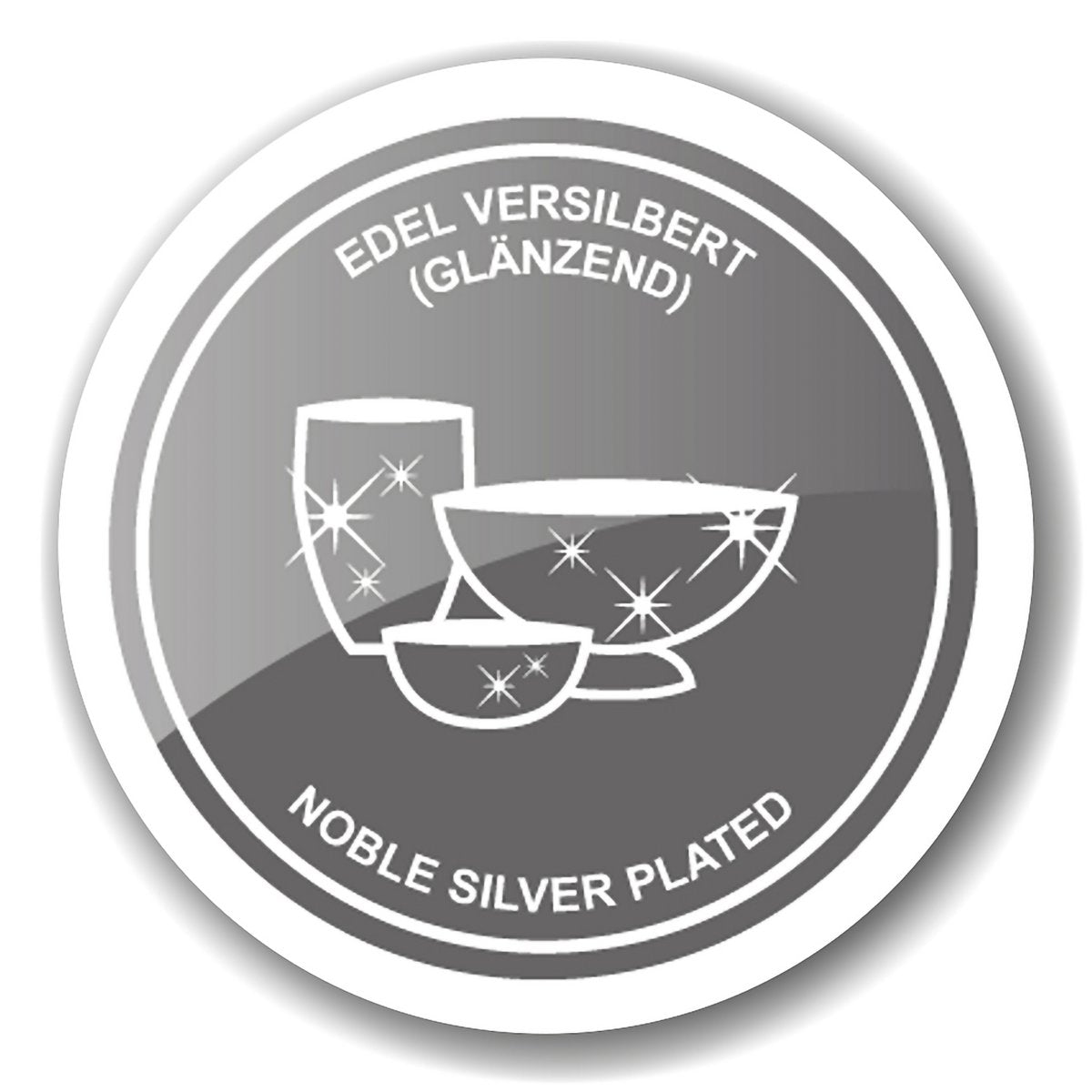 Silberbeschichtete Stahlbecher Mido, gehämmert, 4er-Set, H 10 cm