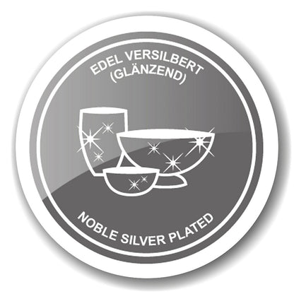 Silberbeschichtete Stahlbecher Mido, gehämmert, 4er-Set, H 10 cm
