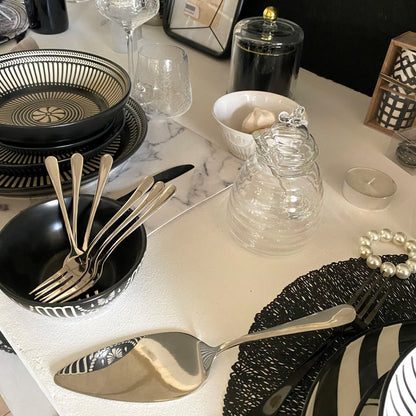 Silver pastry server set, 7 pieces