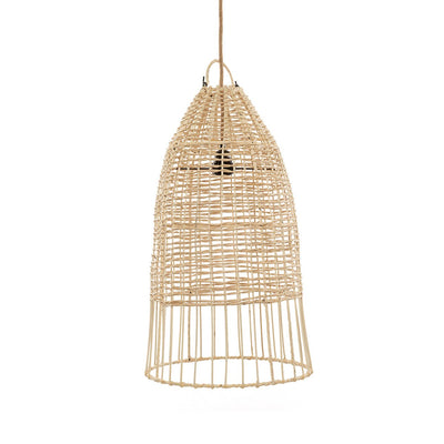 Rattan pendant lamp, dome shade - M, 60 cm