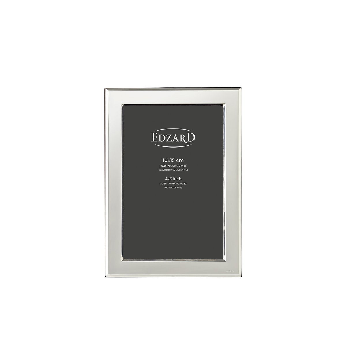 Forsølvet fotoramme Angers, 10 × 15 cm – velourbagside