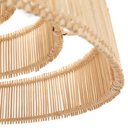 Rattan pendellampe skærm 51 cm – flettet i lag naturfarve