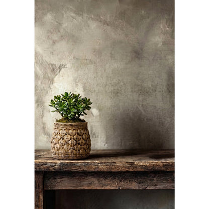 Concrete planter with knot relief, 23×23×20 cm