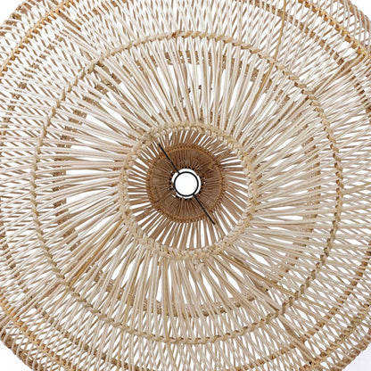 Rattan pendellampe 55 cm – dråbeformet, beige