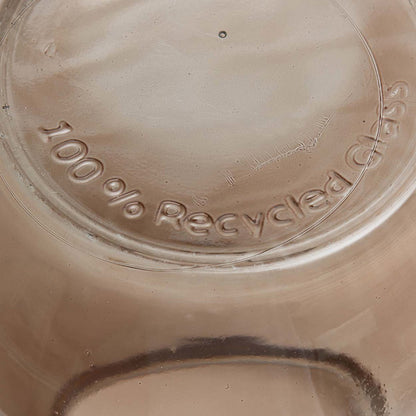 Vase af genbrugsglas, lille - beige