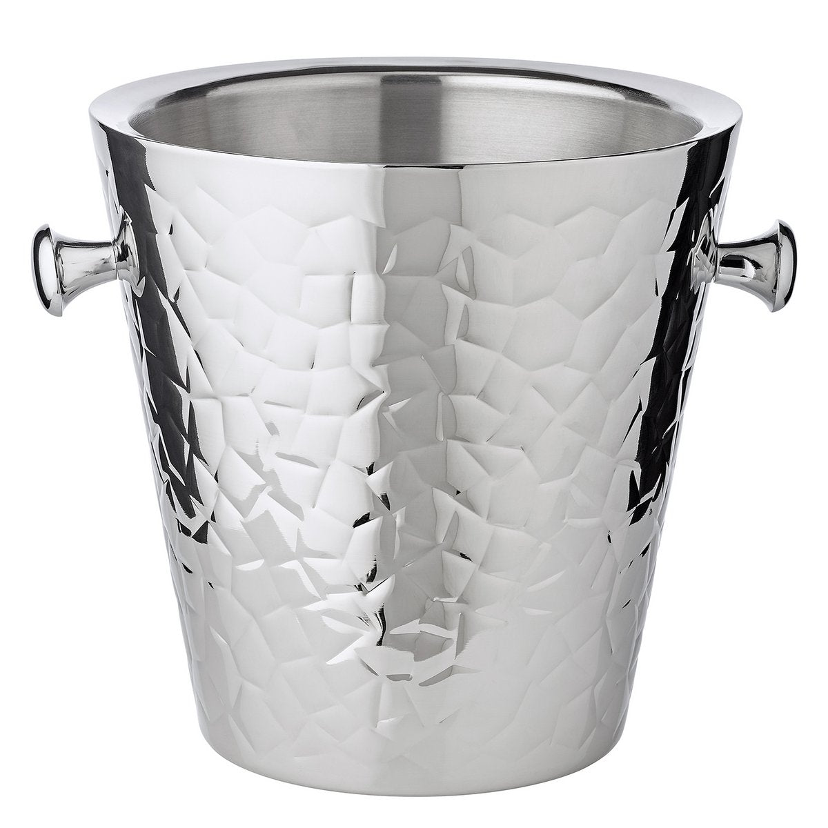 Champagnerkühler mit Griffen, Edelstahl – 23 cm
