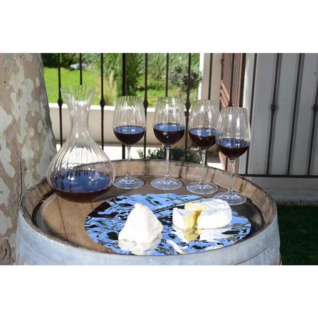 Glass wine glasses, clear set of 6 - 350ml