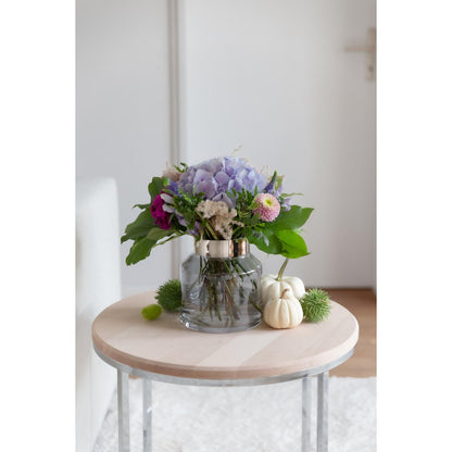 Krystalglasvase Gabi med platin kant - 19 cm