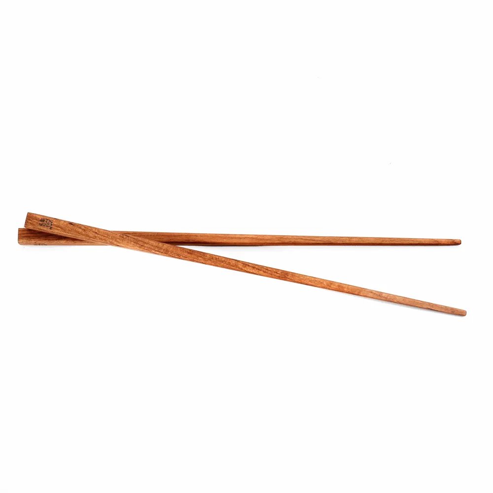 Teak root chopsticks, 23 cm – natural wood pair
