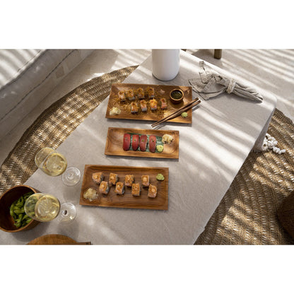 Tischdecke aus Leinen, beige, 150×150 cm