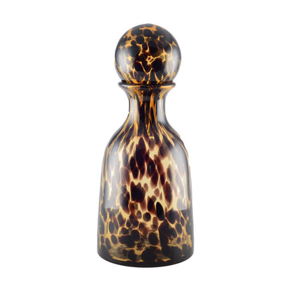 Brown glass carafe with stopper, 1.6L