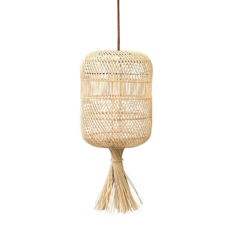 Rattan-Stehlampenschirm 22 cm – Dumpling, beige, nur Schirm