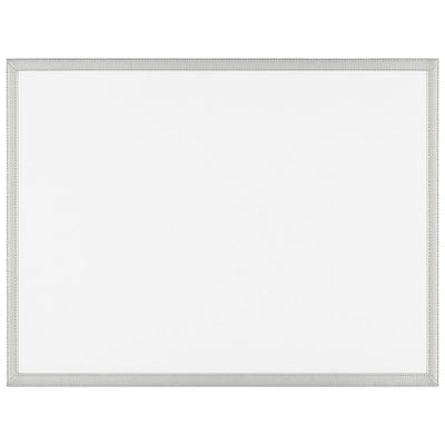 Disposable charger plates, silver border 31.5 × 45 cm - roll of 32