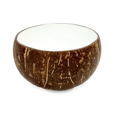 Coconut shell bowl, 13 cm - white lacquer