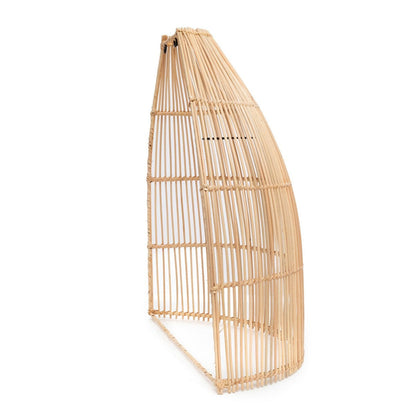 Rattan wall shade, 55 cm - beige semi-conical dome