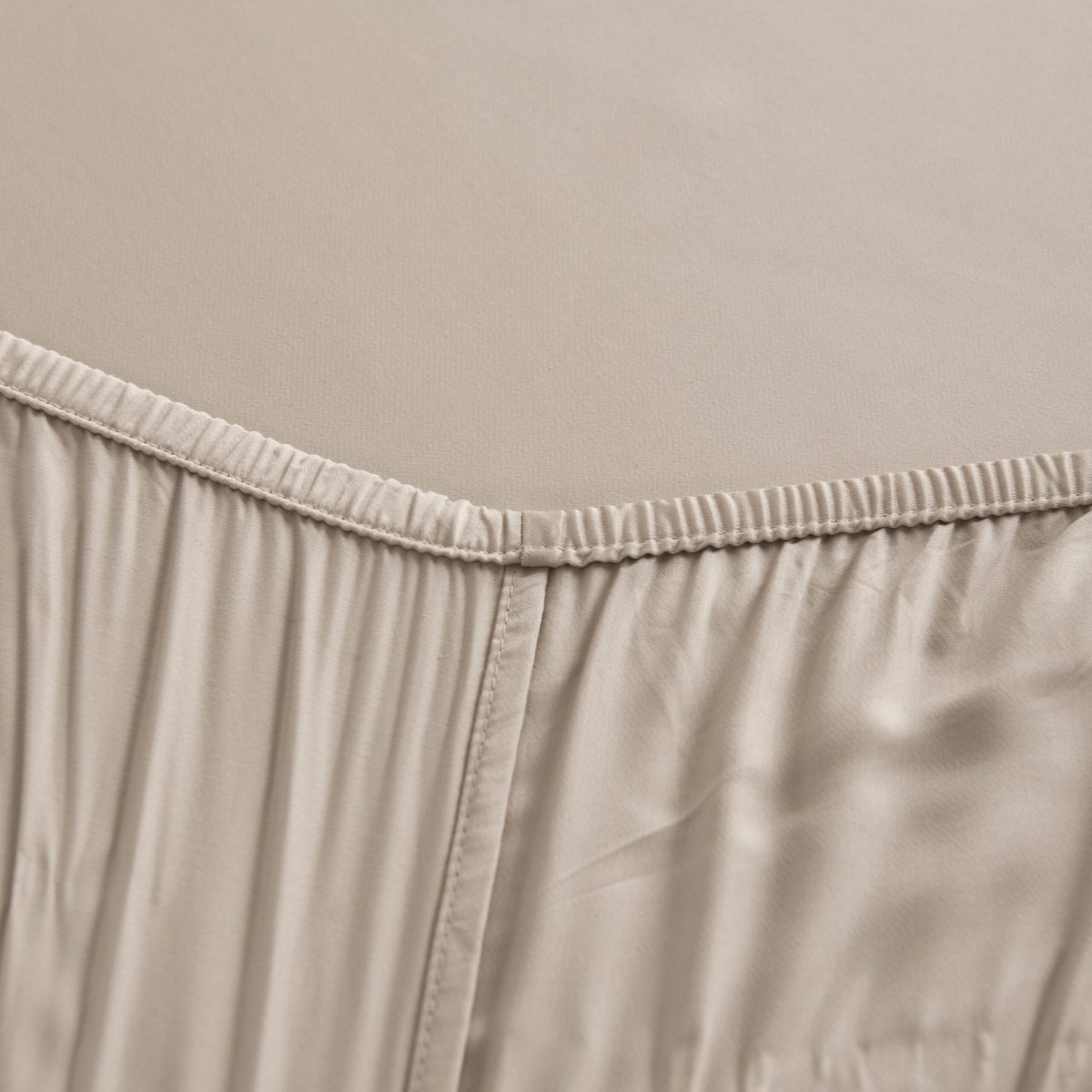Bamboo bedding set, soft taupe, single - 400TC