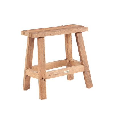 Wood stool with rustic character - natural